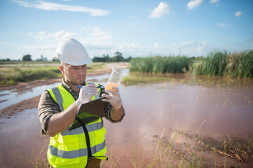 Environmental engineers examine natural bodies of water for organisms in their ecosystems