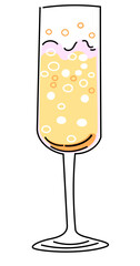 glass of champagne vector