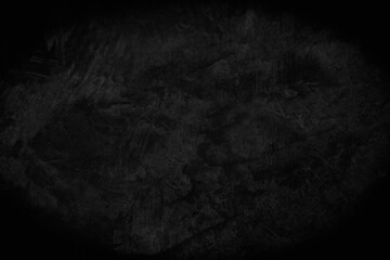 Close up retro plain dark black cement concrete wall background texture for show or advertise or...