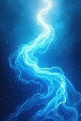 Serene blue healing energy flows, abstract swirling patterns and calming tones evoke tranquility and restoration , calming, vibrant, meditation