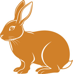 vector illustration of a cartoon rabbit