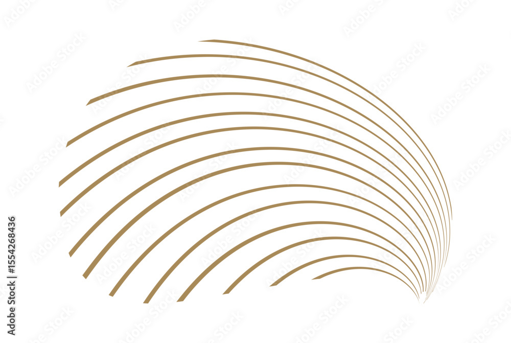 Poster abstract golden arcs design element vector