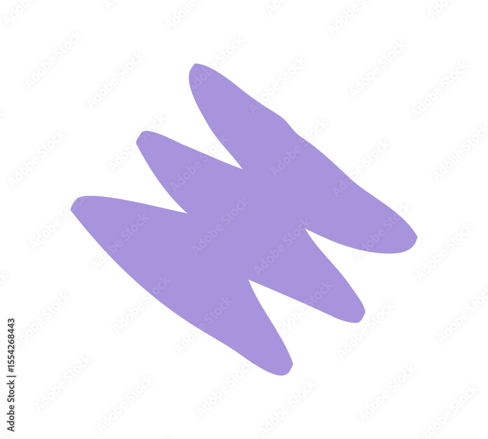 Poster abstract lavender zigzag blob isolated element