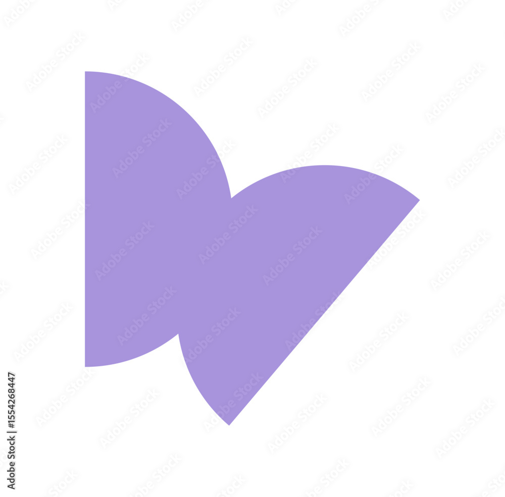 Poster abstract lavender blob shape vector design element