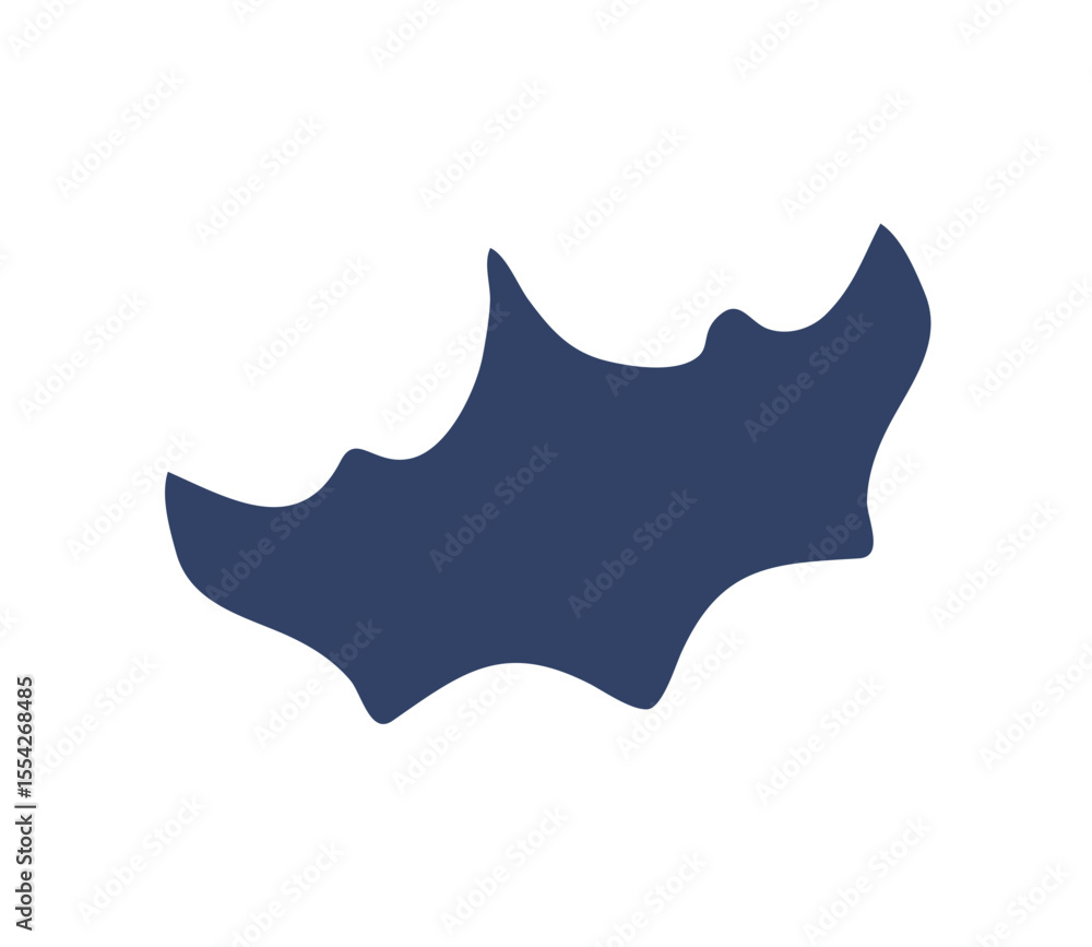Poster abstract bat blob shape, design element vector
