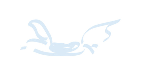 Abstract Light Blue Doodle Water Splash Design Element Vector