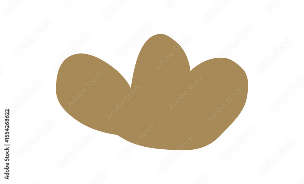 Poster brown abstract botanical blob vector design