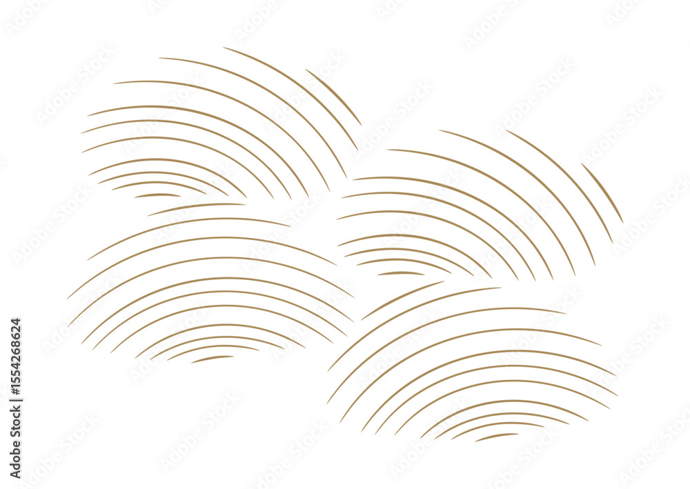 Poster brown botanical curve design element vector image