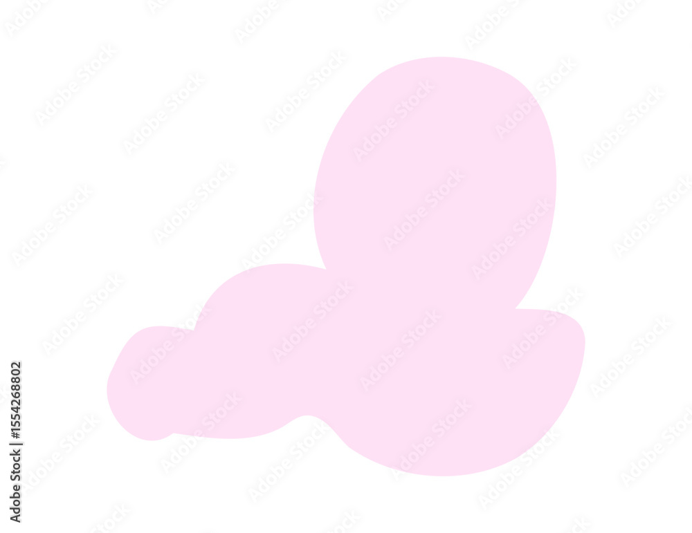 Poster light pink cloud blob shape vector design element