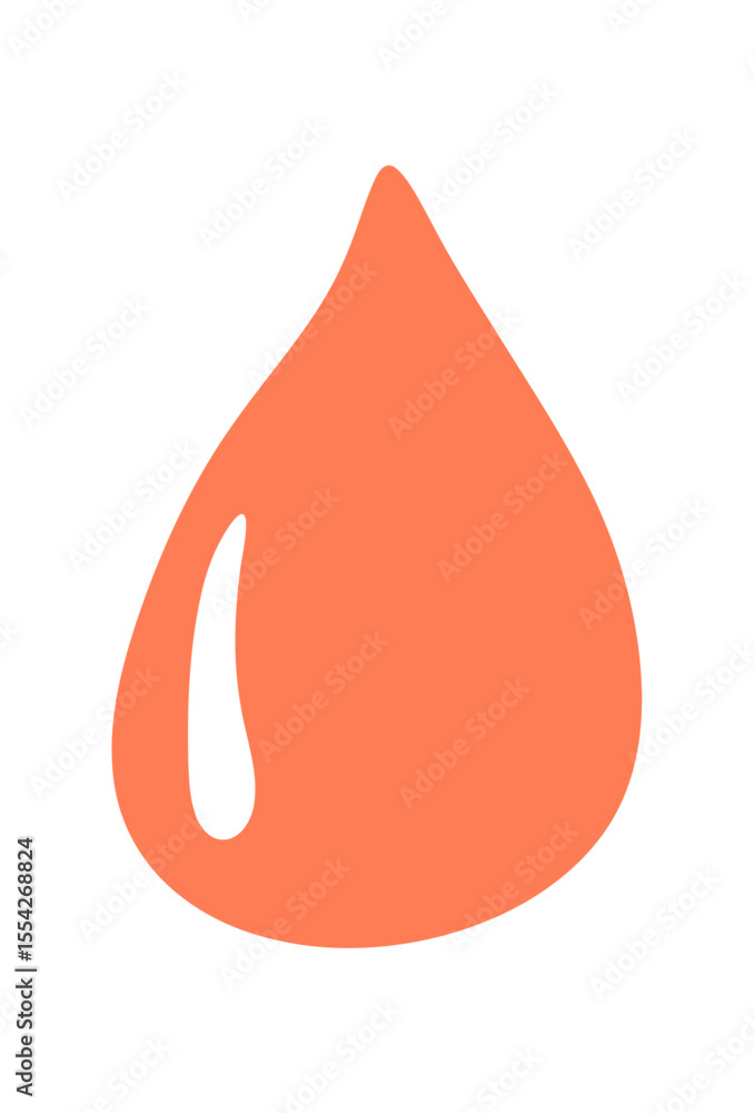 Poster peach color blob vector design element graphic