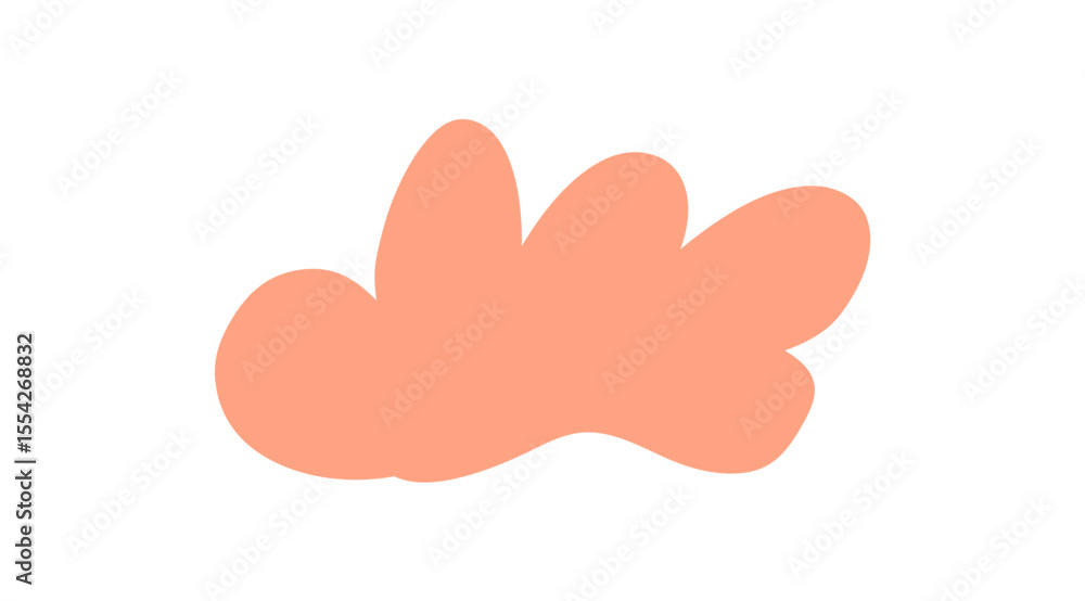Poster peach blob shape vector design element isolated
