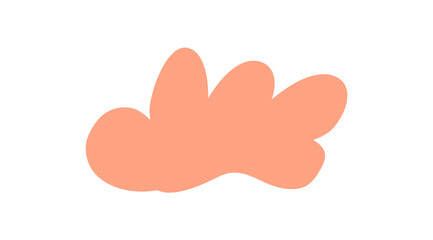 Peach Blob Shape Vector Design Element Isolated