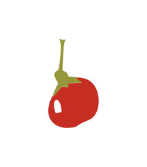 Red fruit vector illustration, fresh ripe