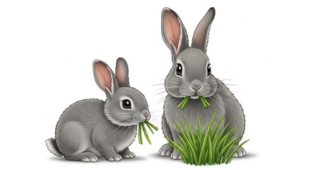 easter bunny with easter eggs