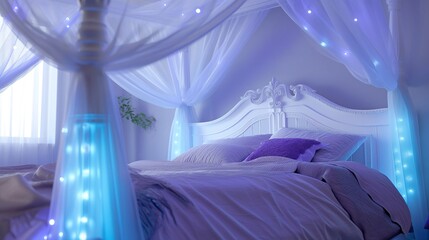 led glass bedroom decor design 
interior designs 
fully decor