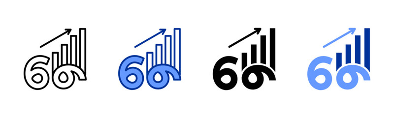 Lean Six Sigma icon sheet multiple style collection