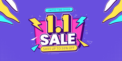 Super sale promo banner with discount offer. Flash sale banner background. Flash sale special offer banner for social media post or website banner