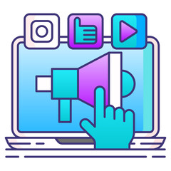 Social Promotion Icon – Marketing Campaign and Online Promotion Symbol for UI/UX, Digital Media, Advertising, and Branding Projects


