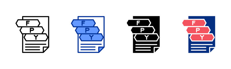 First Pass Yield icon sheet multiple style collection