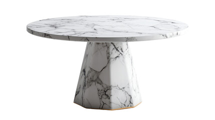 Elegant Round Marble Table with Unique Base Design for Modern Dining and Interior Spaces