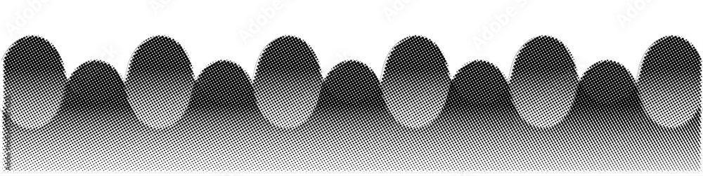Aufkleber wave dotted pointillism vector with smooth halftone gradient effect. ideal for abstract backgrounds,