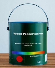 Wood Preservative Protects wood from rot, insects, and