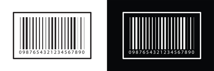 Barcode product distribution icon. Vector illustration on isolated transparent background. Business concept barcode pictogram. vector in eps 10.	
