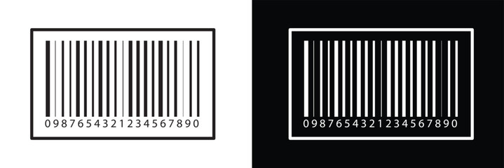 Barcode product distribution icon. Vector illustration on isolated transparent background. Business concept barcode pictogram. vector in eps 10.	