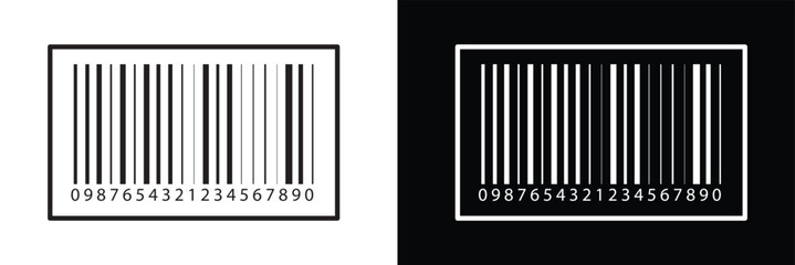 Barcode product distribution icon. Vector illustration on isolated transparent background. Business concept barcode pictogram. vector in eps 10.	
