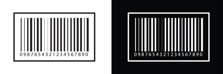 Bar code vector cartoon icon. Vector illustration barcode on white background. Isolated cartoon illustration in eps 10.	