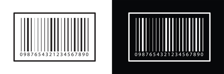 Barcode bar icon set vector. Collection of barcode icon for product identification, retail vector design element in eps 10.