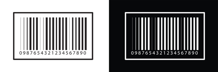 Barcode bar icon set vector. Collection of barcode icon for product identification, retail vector design element in eps 10.