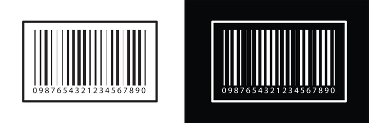 Barcode bar icon set vector. Collection of barcode icon for product identification, retail vector design element in eps 10.