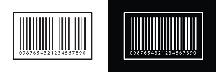 Barcode bar icon set vector. Collection of barcode icon for product identification, retail vector design element in eps 10.