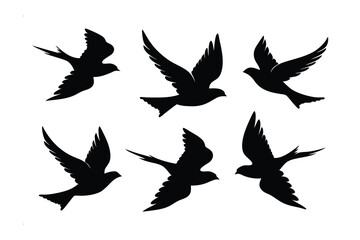 Flying Birds Silhouettes Collection