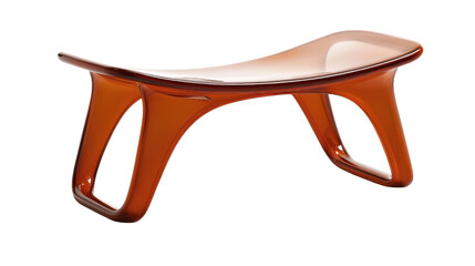 Modern Sleek Transparent Chair Design with Unique Shape and Vibrant Orange Color for Contemporary Interiors