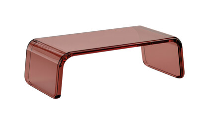 Contemporary Red Acrylic Coffee Table with Sleek Design for Modern Living Spaces and Elegant Interiors