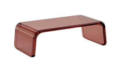 Contemporary Red Acrylic Coffee Table with Sleek Design for Modern Living Spaces and Elegant Interiors
