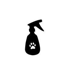dog spray bottle silhouette icon