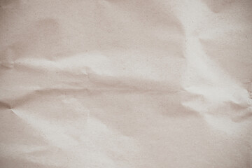 Old paper vintage texture surface for background. Recycle pale brown paper crumpled texture, Cream color recycled kraft paper texture blank with copy space for text.
