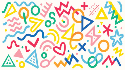 Abstract Joyful Pattern Full of Movement

