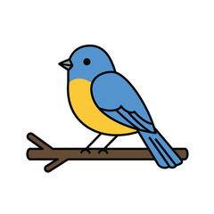 Blue bird vector 