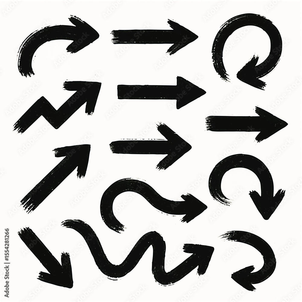Poster arrow icons and symbols vector set for web and design use