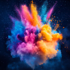 Creating Powder Captured Explosion Mid-Air Holi Colorful