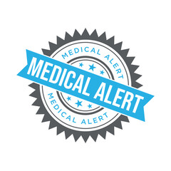 Medical Alert Rubber Stamp Vector Template