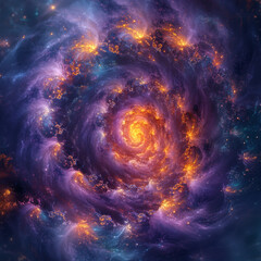 Pattern Ai-Generated Swirling Vortex Digital Fractal