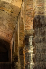 A photo of columns and arches.