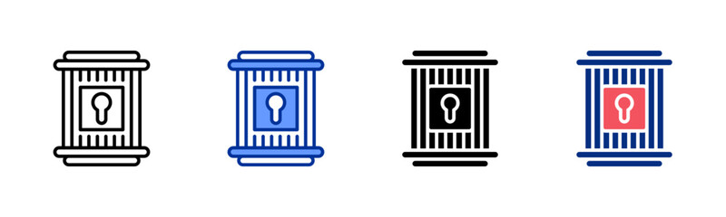 Jail icon sheet multiple style collection