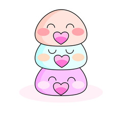 Cute Japanese Mochi Cartoon