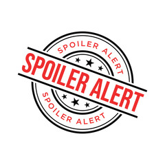 Spoiler Alert Rubber Stamp Vector Template
